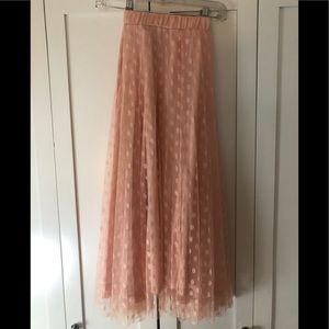Blush Full Midi Skirt